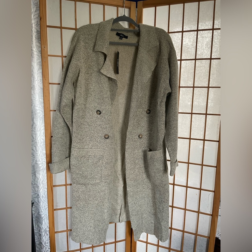 Lulu's Cream Oatmeal Tan Knit Open
Front Cardigan Chunky Duster
Sweater